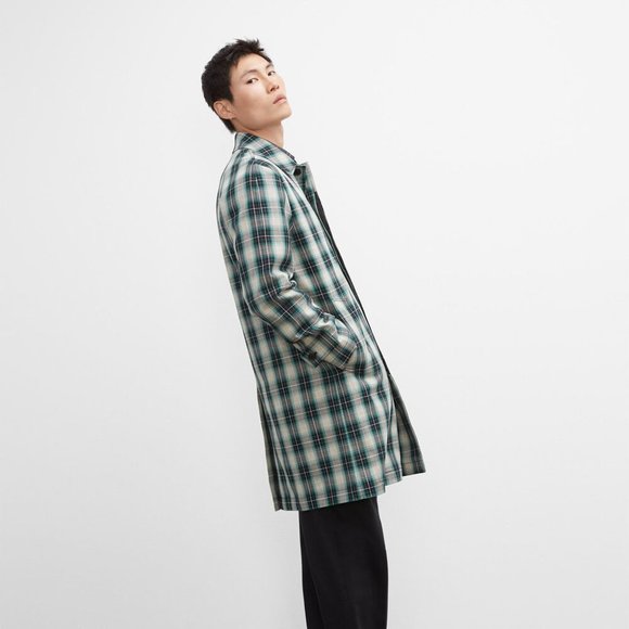 Club Monaco PLAID MAC COAT Button-down Pea Coat