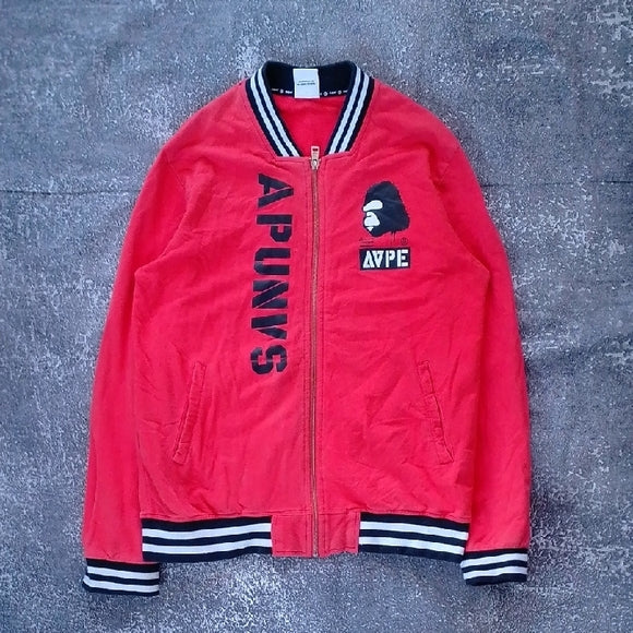 Aape By BATHING APE Orange Zip Up JAcket