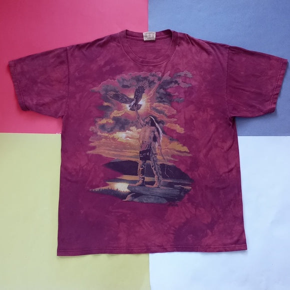 Vintage 1997 Indigenous / Native American With Eagle Single Stitch T-Shirt