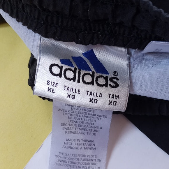 Vintage 90s Adidas Blue Black Essential Shorts Pockets