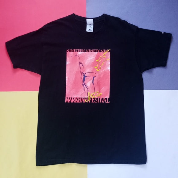 Vintage 1999 Markham Jazz Festival Sax T-Shirt