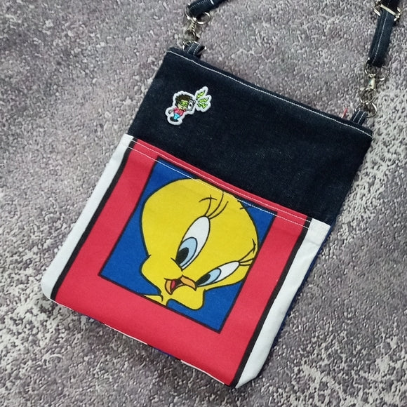 One-of-a-Kind Reworked Tweety Bird Crossbody Bag – Unisex