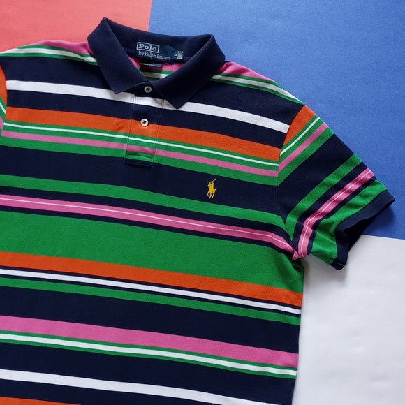 Polo By Ralph Lauren Polo Shirt Striped Custom Fit
