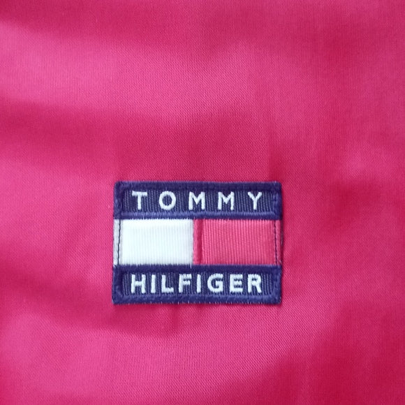 Vintage 1990s Tommy Hilfiger Red Track Jacket Windbreaker UNISEX