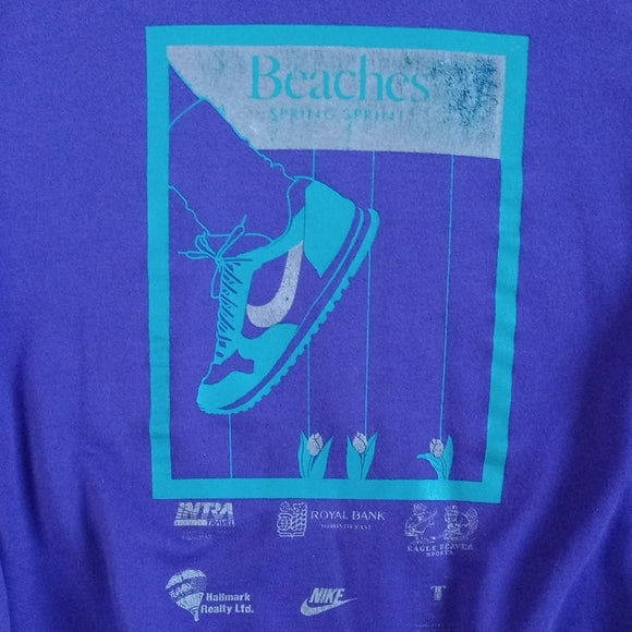 Vintage 90s Toronto Beaches Spring Sprint Nike Shoe Crewneck Sweater UNISEX