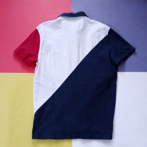 Tommy Hilfiger Big LOGO Multi-Color Block Polo T-Shirt