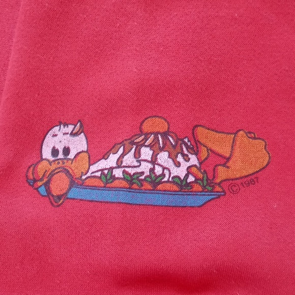 Vintage 1987 Barbequed Duck Duck Mania Crewneck Sweater