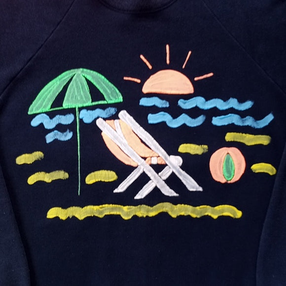 Vintage 80s Beach Summer & Sun Sweater Unisex