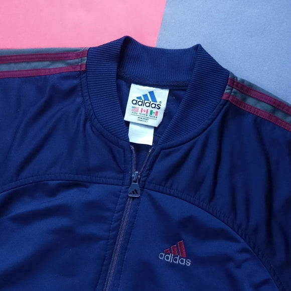 Vintage ADIDAS 1990s Zip Up Track Style Jacket Unisex