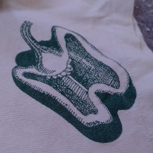 Vintage 90s AOP White and Green Vegetable Print T-Shirt
