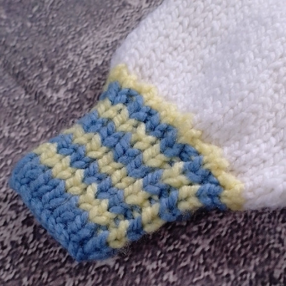 Blue and White Women's Sweater