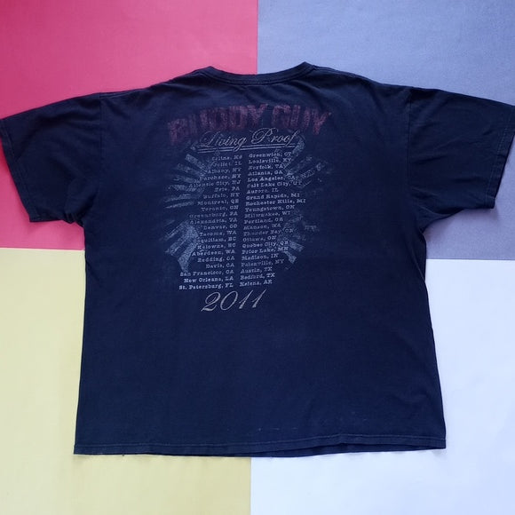 Buddy Guy Living Proof Tour 2011 Band T-Shirt Distressed