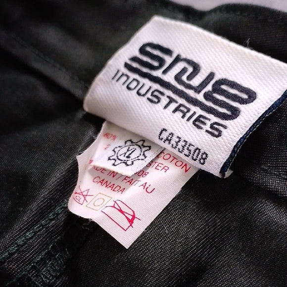 Vintage 90s Big Baggy SNUG INDUSTRIES Dark Green Wide-Leg Pants