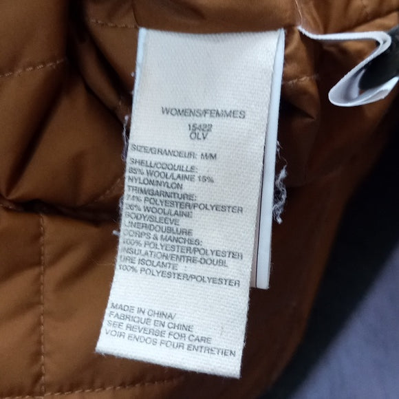 Women's Woolrich Wool Sherpa Lined With Hood Jacket Green
