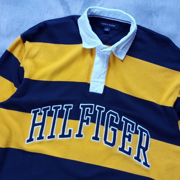 Tommy Hilfiger Strped Blue/Yellow Long Sleeve Shirt