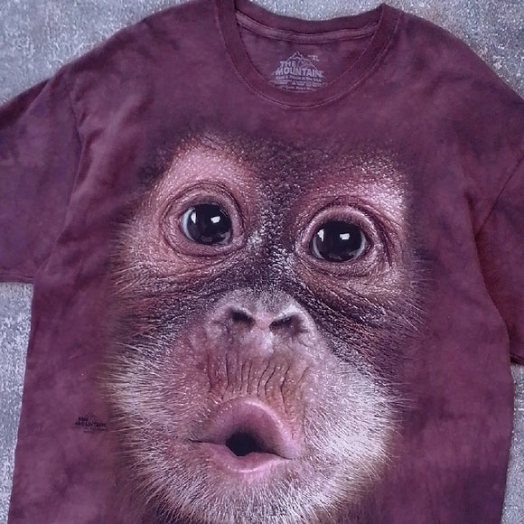 2012 The Mountain Brown Baby Orangutan Monkey Face T-Shirt