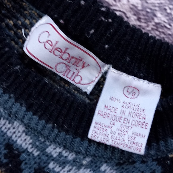 Vintage 90s Funk Dad Grandpa Sweater Crewneck Sweater Celebrity Club