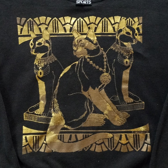 Vintage 1989 Cat Egyptian Air Waves Inc Crewneck UNISEX