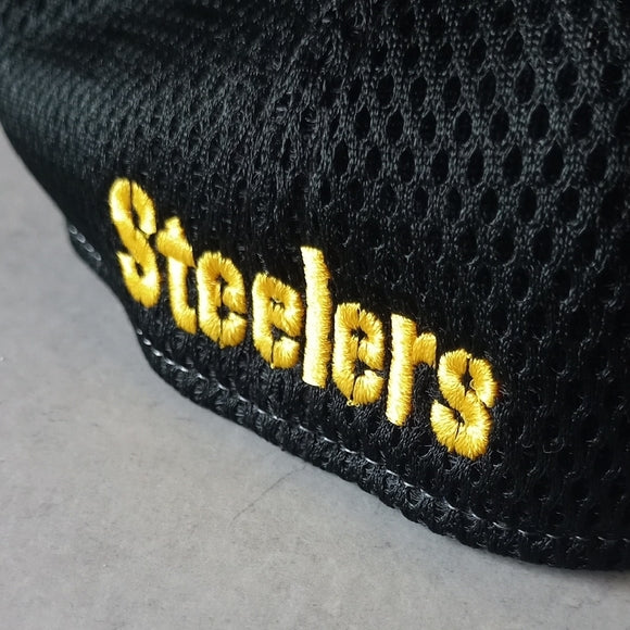 NWOT Men's New Era Gray Pittsburgh Steelers Pip 39THIRTY FLEX HAT BRAND NEW