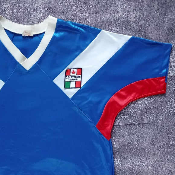Vintage 90s C.S. AZZURRI TORONTO Soccer Jersey Linea-Snella #3