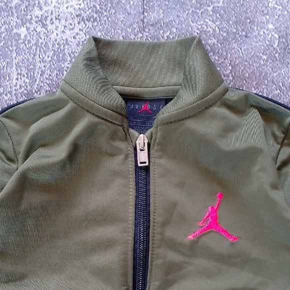 JORDAN Olive and Navy Zip-Up Jacket Tracksuit