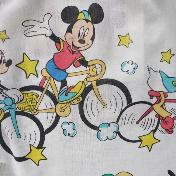 Custom Reworked Vintage 1990s Mickey Mouse Cycling Friends Bennygonia Shorts