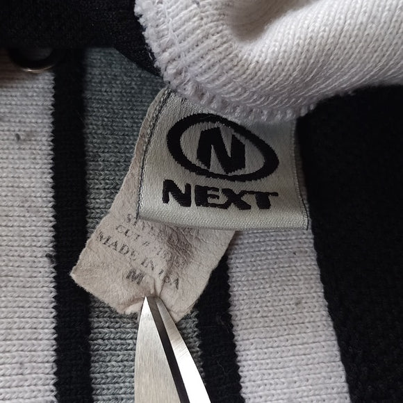 Vintage 90s Striped Polo Quarter Zip Shirt NEXT UNISEX