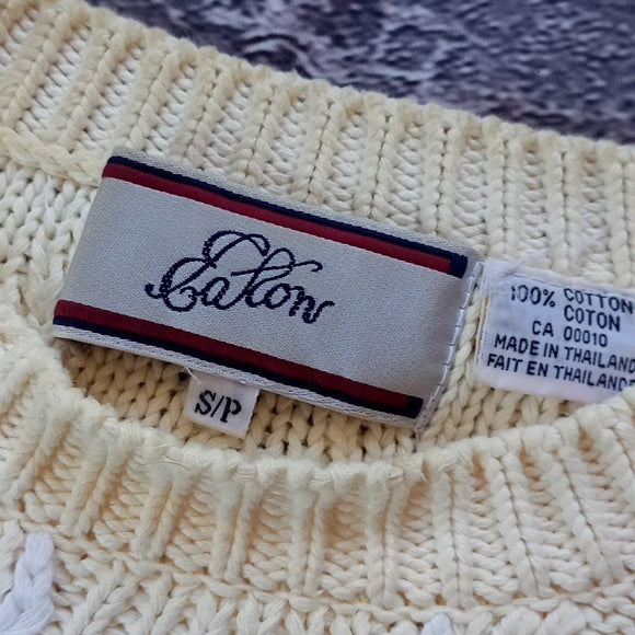 Vintage 90s Eaton Elegant Design Pattern Crewneck Sweater