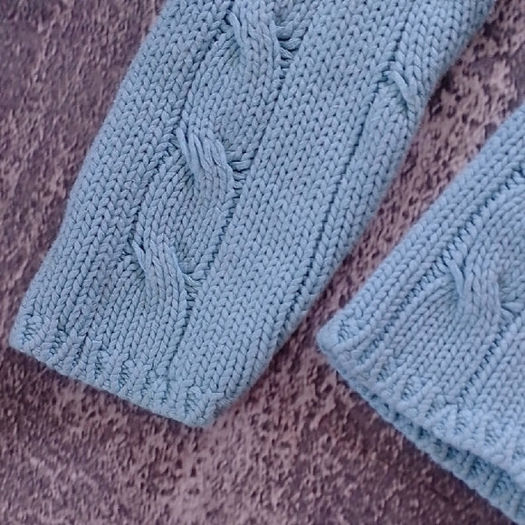 VINTAGE '90s Women's Blue Cable Knit Sweater