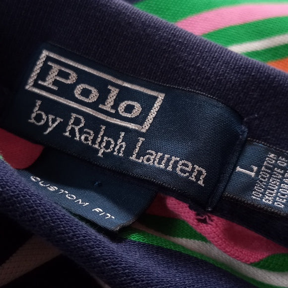 Polo By Ralph Lauren Polo Shirt Striped Custom Fit