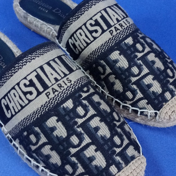 Christian Dior Espadrilles Flat Mule Sandals