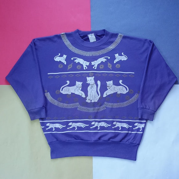 Vintage 90s Big Cats With Gold Sweater Unisex