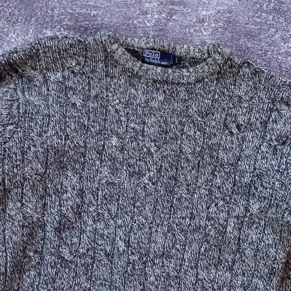 Vintage POLO Ralph Lauren Wool Fisherman Style Crewneck Sweater