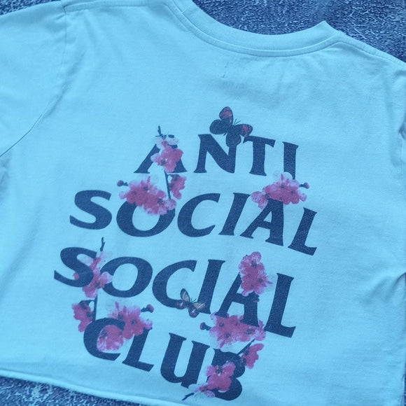 ANTI SOCIAL SOCIAL CLUB CHERRY BLOSSOM TEE WHITE Crop top