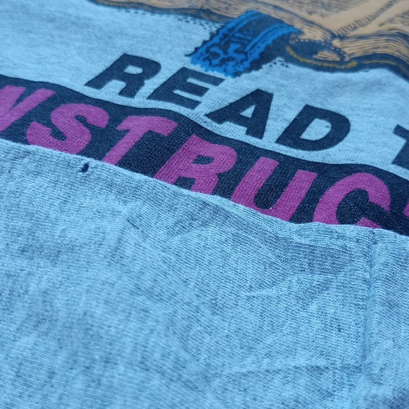 Vintage 90s When All Else Fails Read The Instructions Graphic Single Stitch Tee