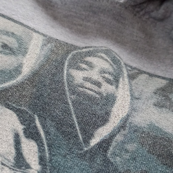 Tu-Pac Grey Essential Graphic Hoodie Sweater Unisex