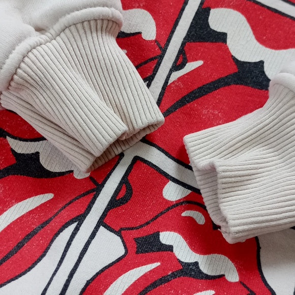 The Rolling Stones x Zara The World's Greatest Rock Band Graphic Sweater Crewnec