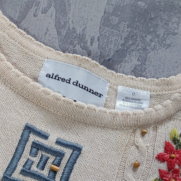 Vintage Floral Emborered Alfred Dummer Shirt