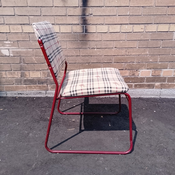 Vintage 8600 Burberry Upholstered Stack Chair – One of a Kind