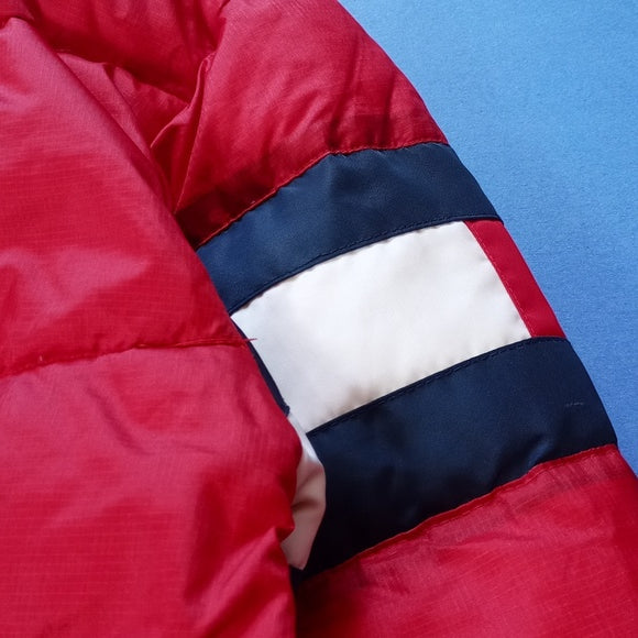 Vintage 90s Tommy Hilfiger Goose Down Puffer Jacket RED