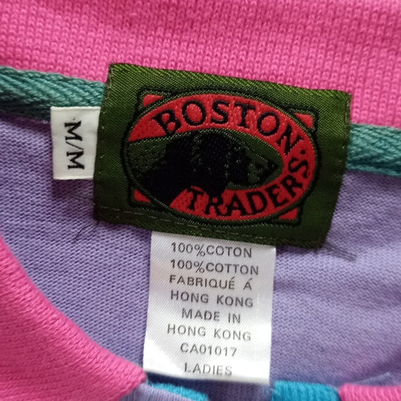 Vintage 90s BOSTON TRADERS women's POLO SHIRT SINGLE STITCH