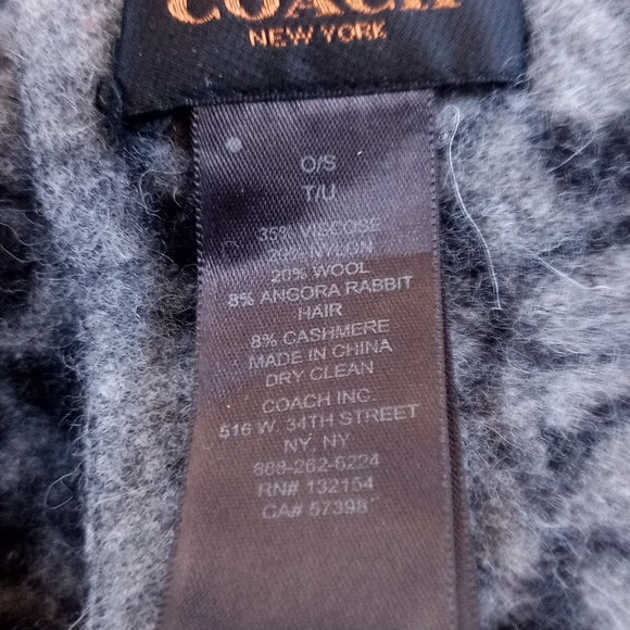 COACH C Pattern Wool Scarf