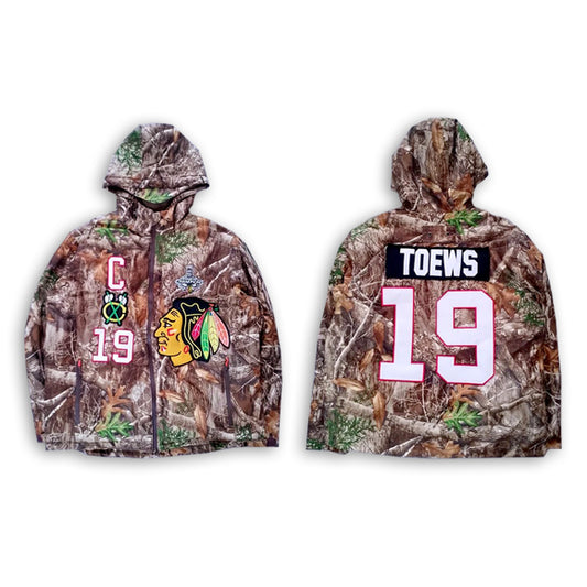 🔥 CUSTOM REWORKED JONATHAN TOEWS CAMO NHL JACKET — ONE OF A KIND! 🔥