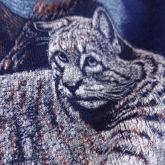 Vintage 90s Champions Choice Wildlife Deer & Cat Crewneck Sweater UNISEX