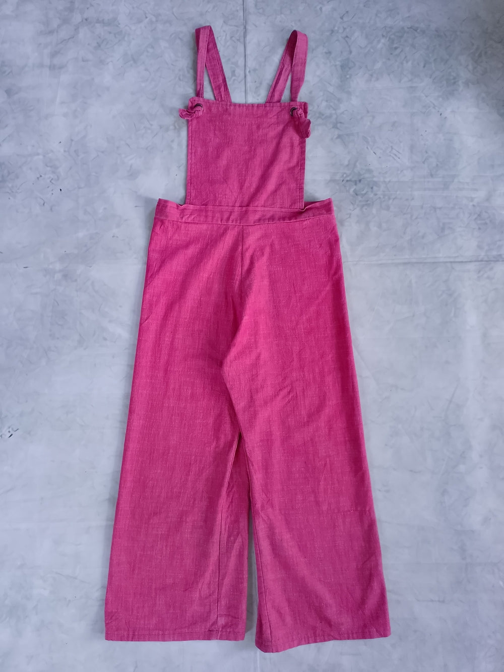 Hip Chick Design Red/Pink Wide-Leg Overalls Stylish One-Piece
