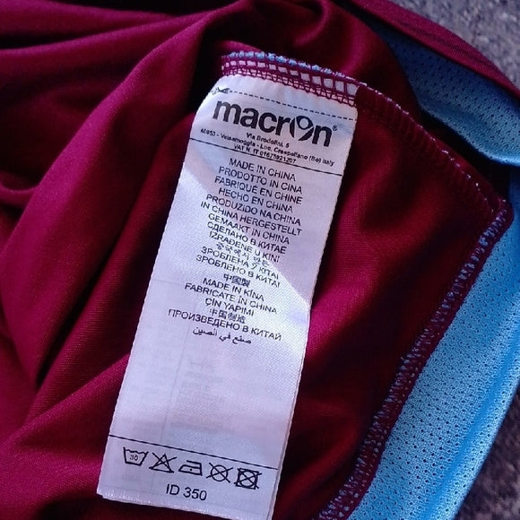Macron Maroon and Light Blue Polo Shirt