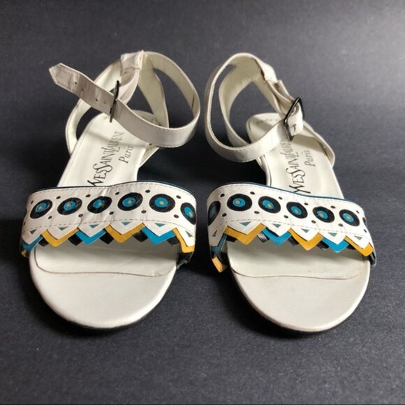 Vintage Yves Saint Laurent Boho Leather Flats