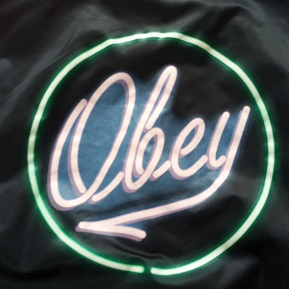 Obey N 89 Neon Lights Logo Button-up Jacket