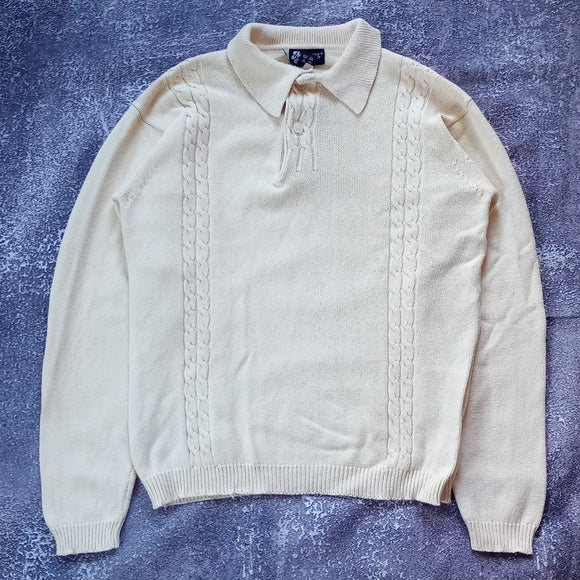 Vintage 90s Merona Quarter Button Sweater UNISEX