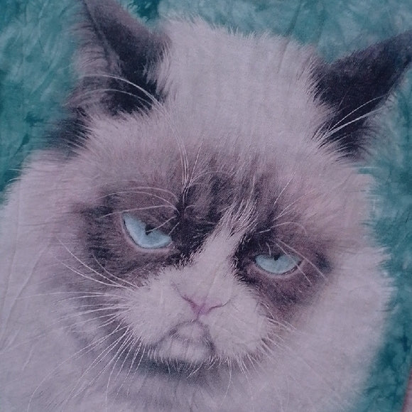 Grumpy Cat The Mountain Tie-Dye T-Shirt - Green UNISEX